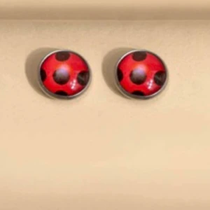 Ladybug örhängen - Miraculous ladybug örhängen:) 10kr + 12kr frakt = 22kr totalt! oanvända!! OBS alla smycken skickas på samma dag som du betalar!<33