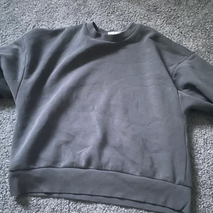 Grå sweatshirt  - Grå sweatshirt från Gina tricot, använd typ 3 gånger så är i bra skick, skriv för fler bilder