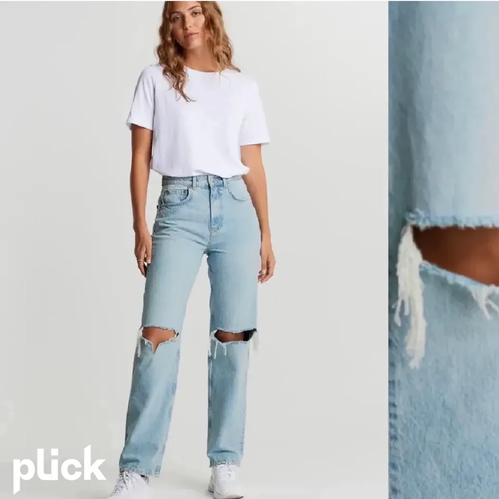 Säljer mina jätte fina 90 High Waits jeans från Gina Tricot pga ingen användning för dom. Jeans & Byxor.