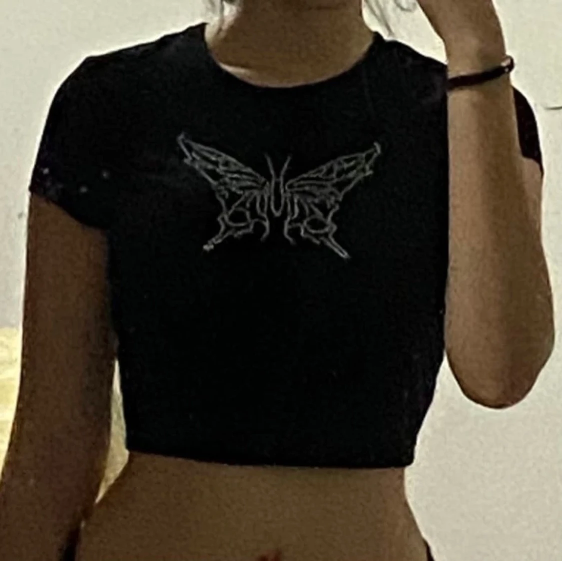 Rhinestone crop top  - 90