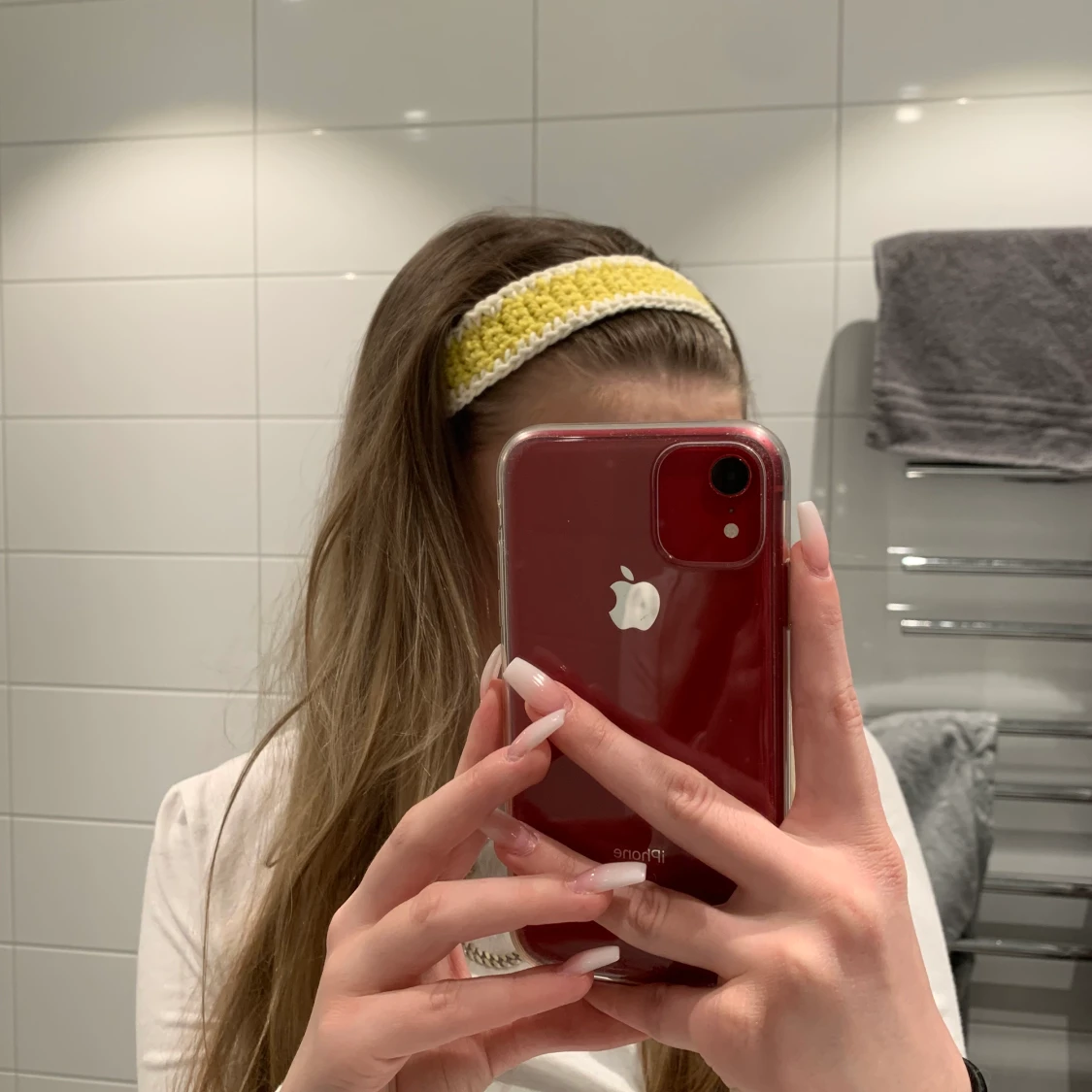 Virkade topp och hårband - 90