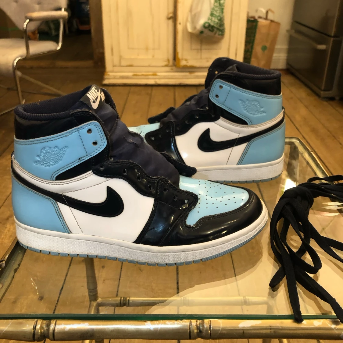 Jordan 1s UNC patent Blue chill INGA BYTEN - 90