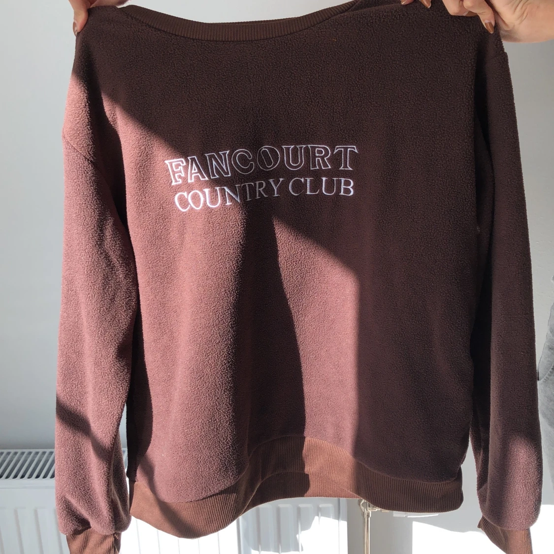 Brun fleecesweater - 90