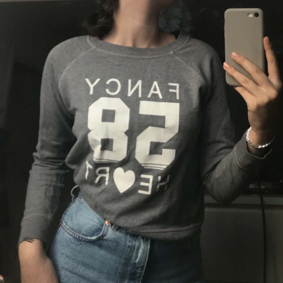 Grå sweatshirt - 90