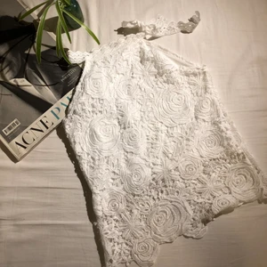 Vit virkad topp XS - Snygg somrig topp 