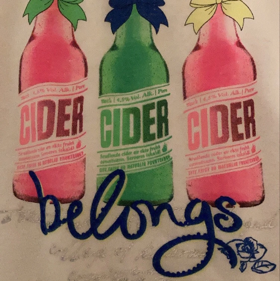 Linne med cidertryck - 90