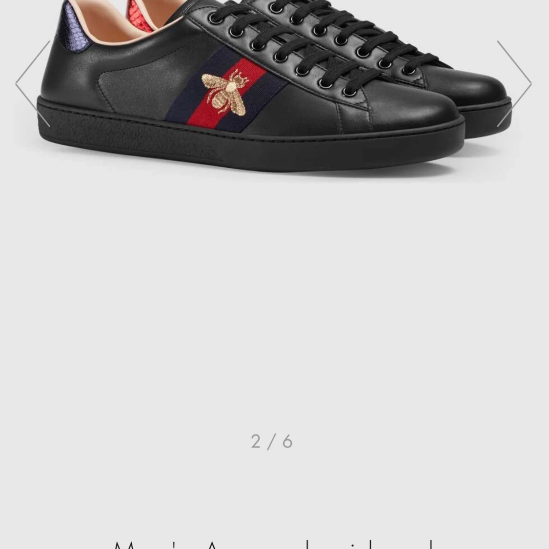 Gucci ace sneakers black uppe för byte och köpes - 91