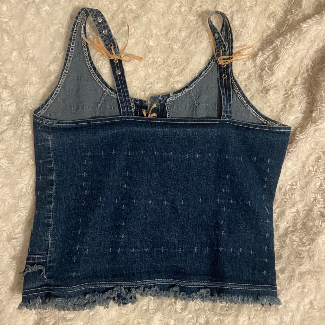 Jeans topp med snörning 🍒 - 90