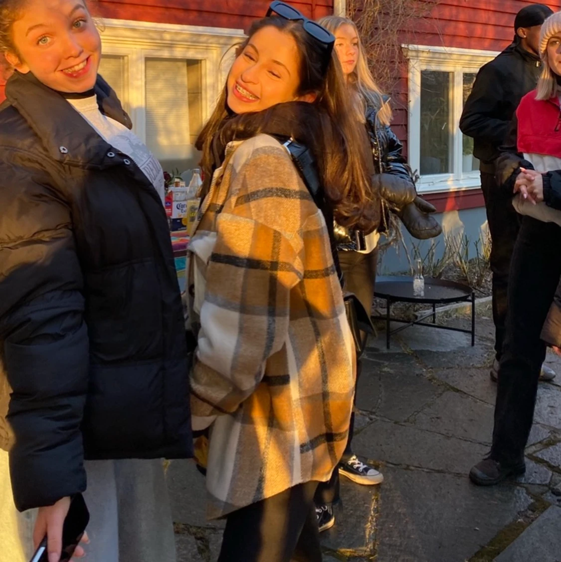 Brun rutig höstjacka  - 91