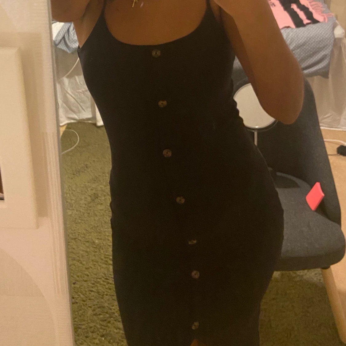 Svart thigt klänning - 90