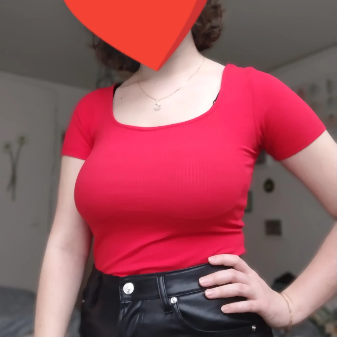 Röd croptop - 90