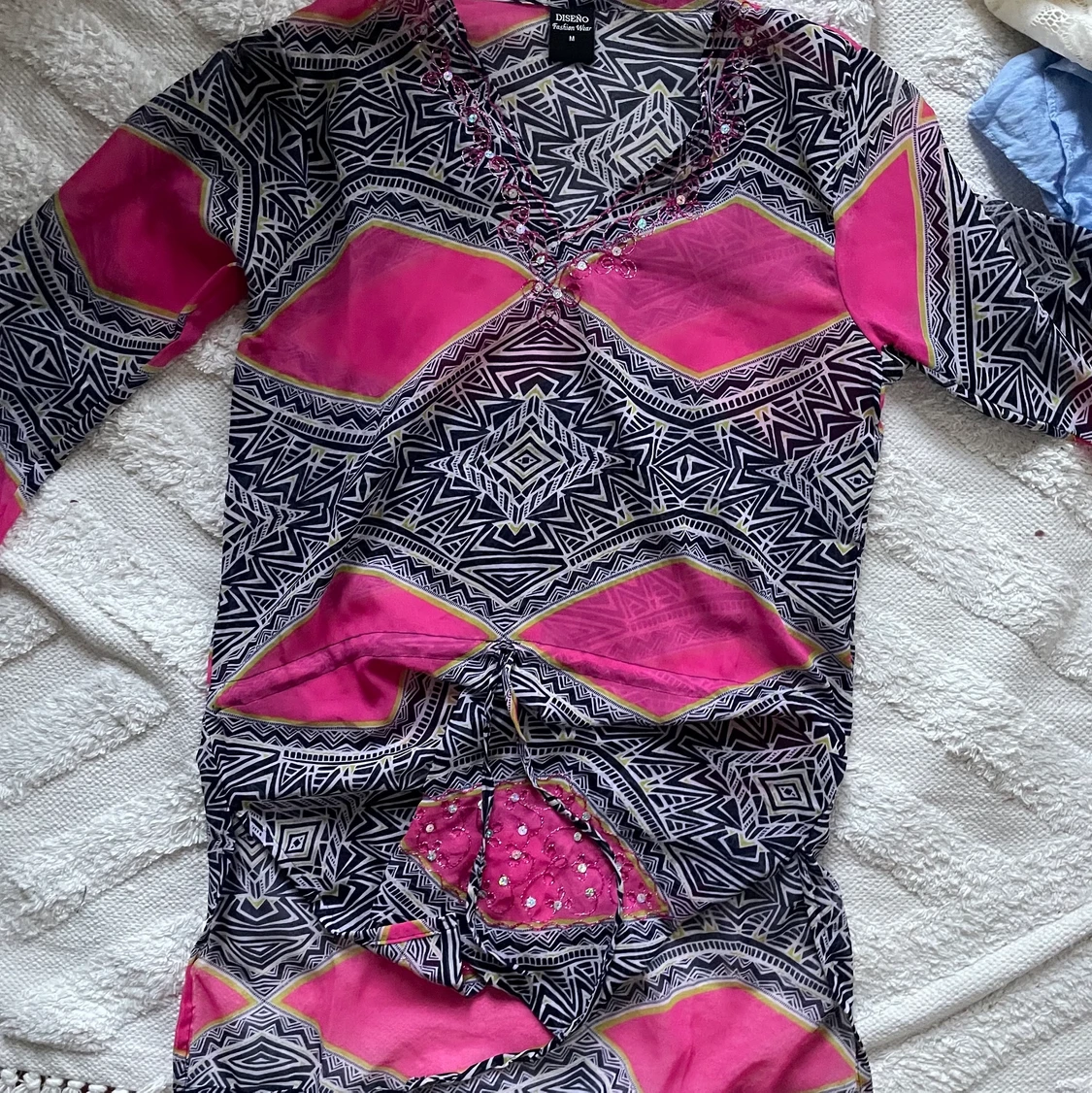 Mönstrad beach klänning