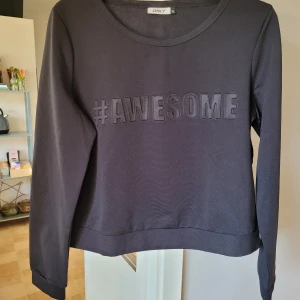 Sweatshirt - Svart sweatshirt. Knappt använd. Liten i storlek så mer som M/L. Från djur och rökfritt hem