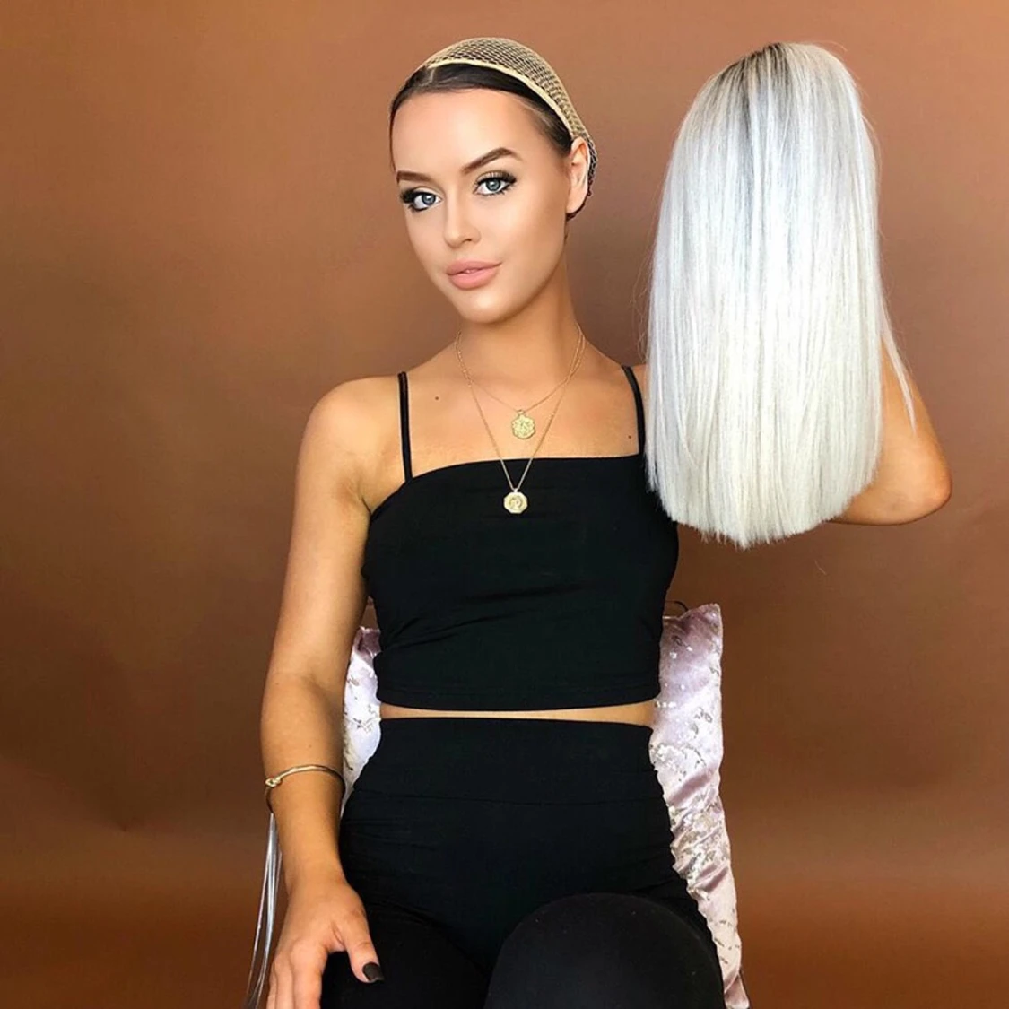 Wig woman New short hair white - 91