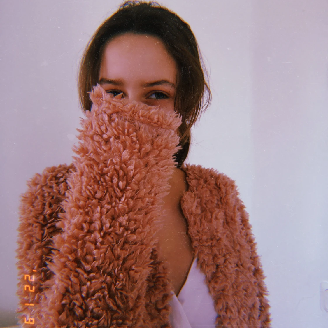 Rosa fluffjacka - 91