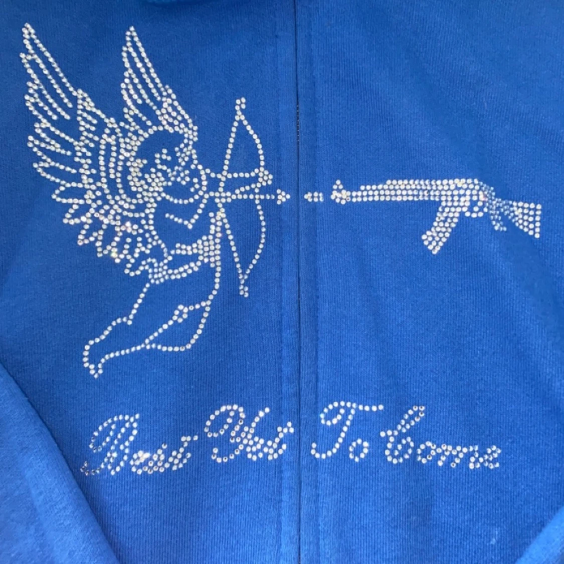 Rhinestone zip hoodie - 90