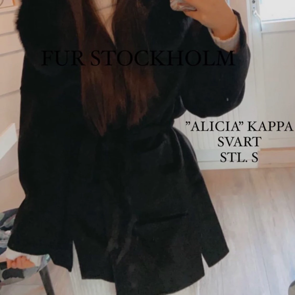 FUR STOCKHOLM Alicia kappa (Svart) - 91