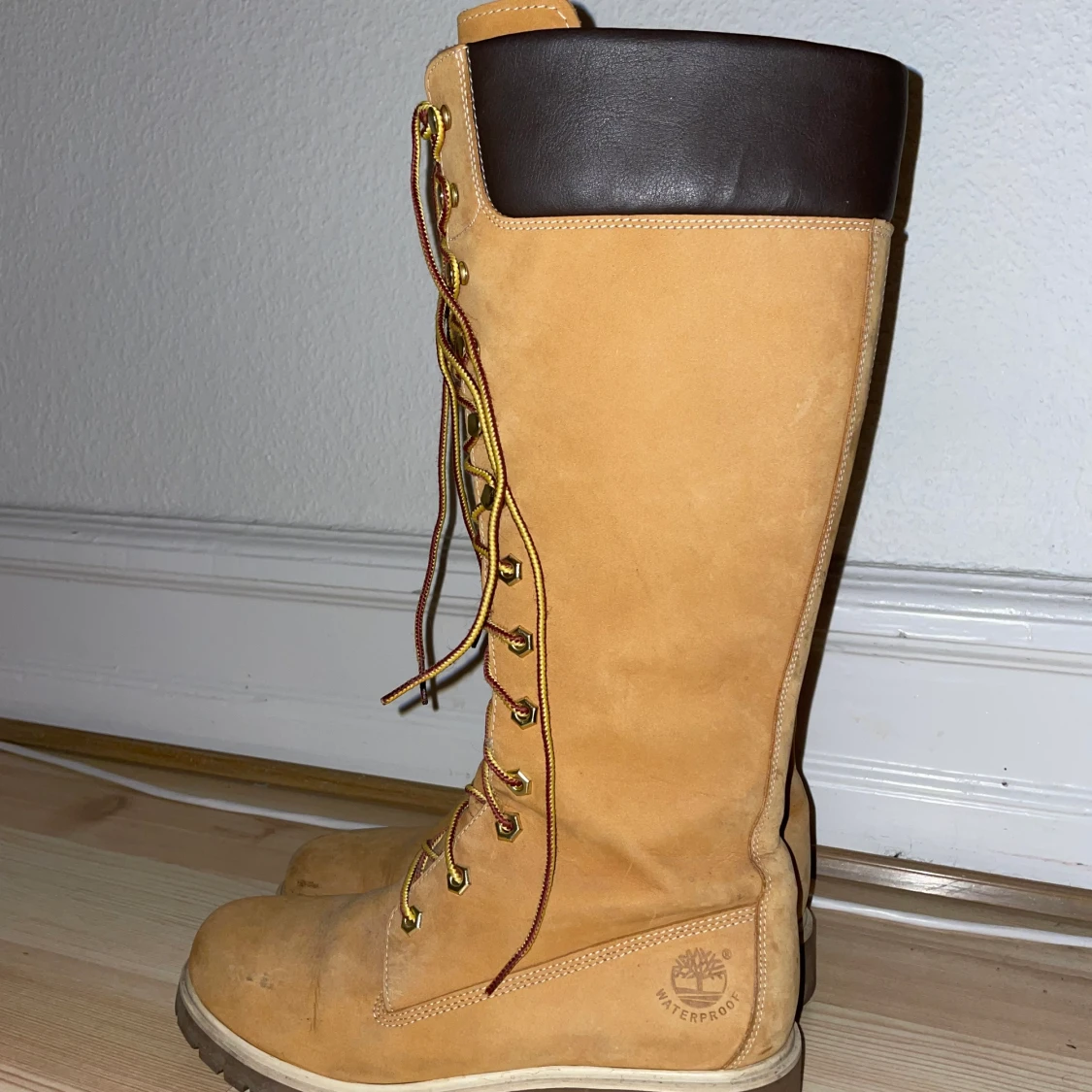 Beiga höga timerland 