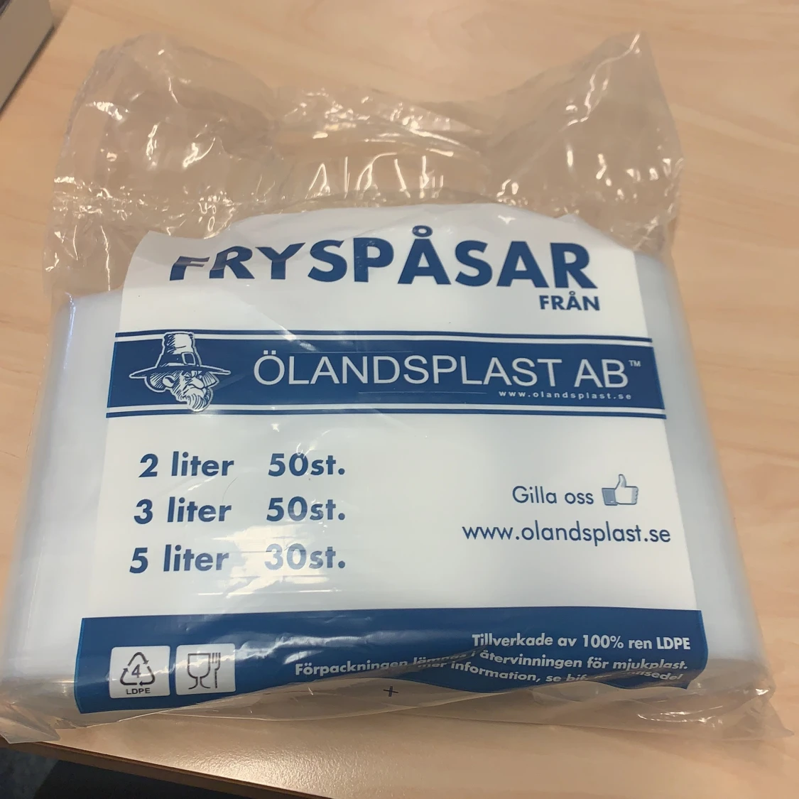 Plastpåsar 78kr/st  - 91