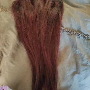 Löshår - Äkta virgin hår jag lagt röd toning i . Brunrödfärg 