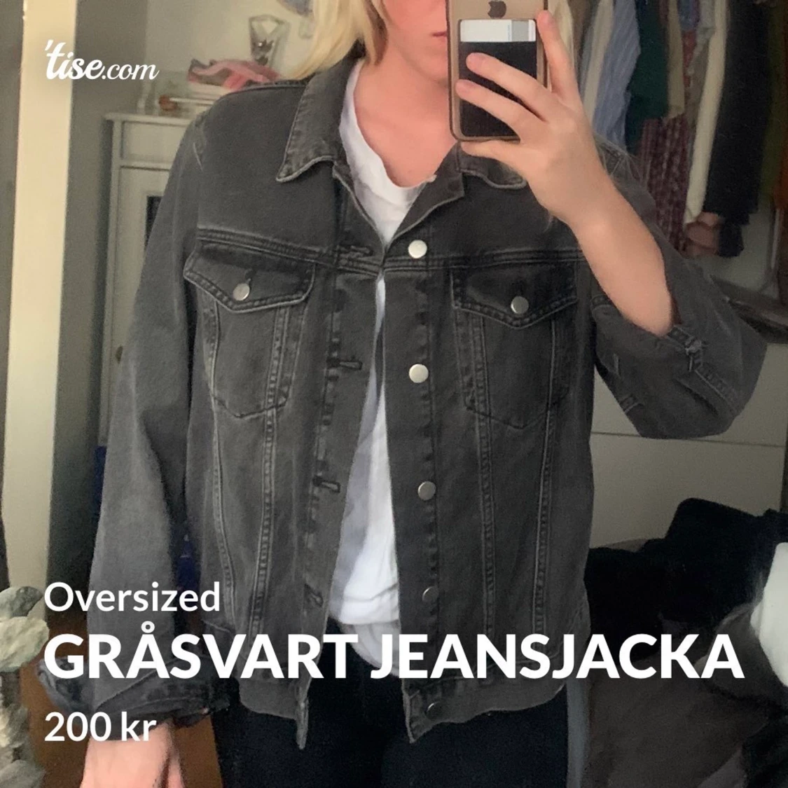 Svart jeansjacka