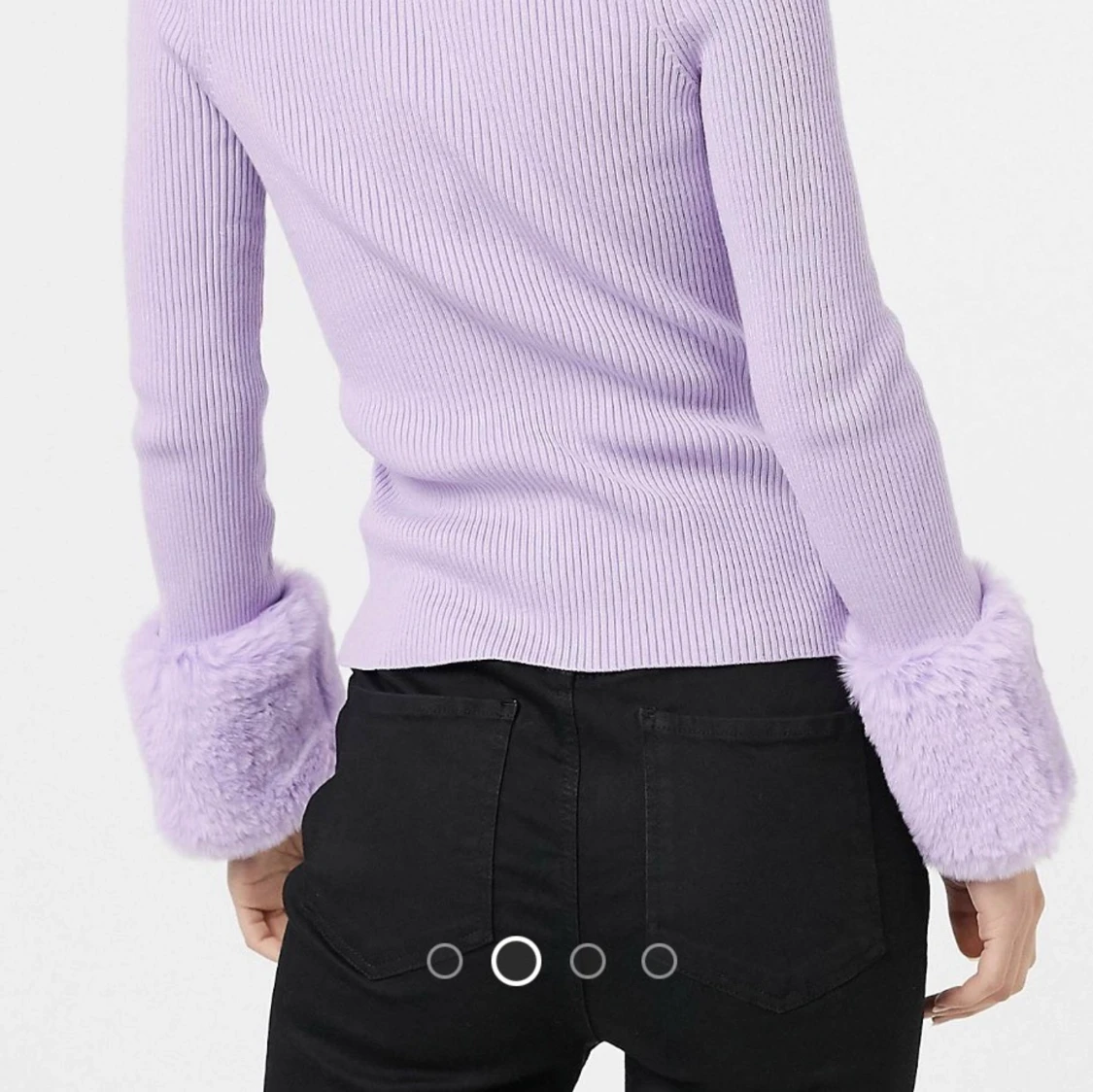 Kofta med fuskpäls  - 91