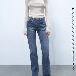 Zara jeans  - Säljer dessa slutsålda jeans i storlek 34 då de var försmå för mig, helt oanvända med prislappen på! Hade även kunnat byta om någon har de i storlek 36