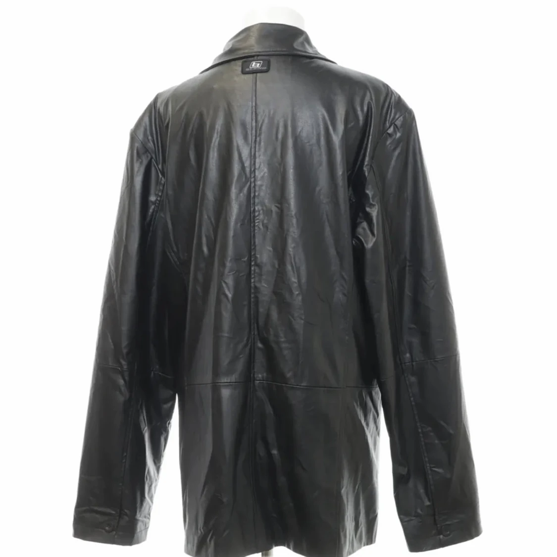 Vintage läderkavaj i fejkläder - 90