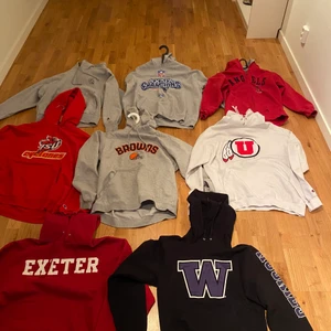 College vintage hoodies - Säljer en massa vintage college hoodies Märken: Nike, champion Storlek: M-L 💶Pris varierar mellan: 250-500 kr Pris är diskuterbara och fit-pics tas i dm