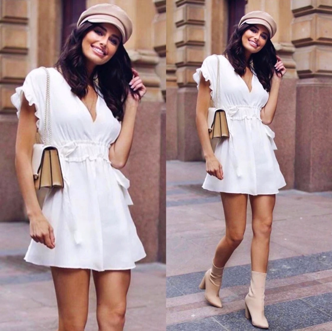 ZARA VIT STUDENT KLÄNNING  - 90