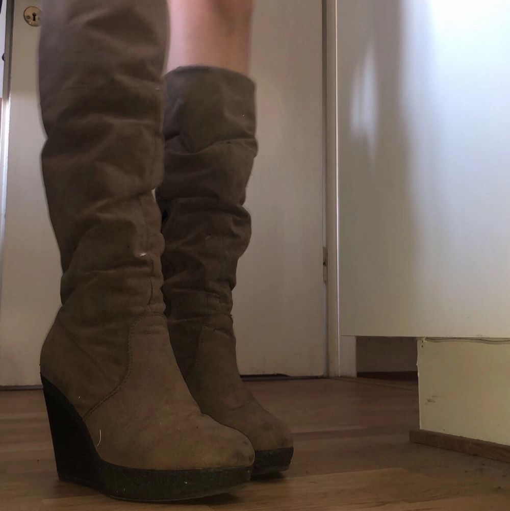 Bruna mocka stövlar/boots | Plick Second Hand
