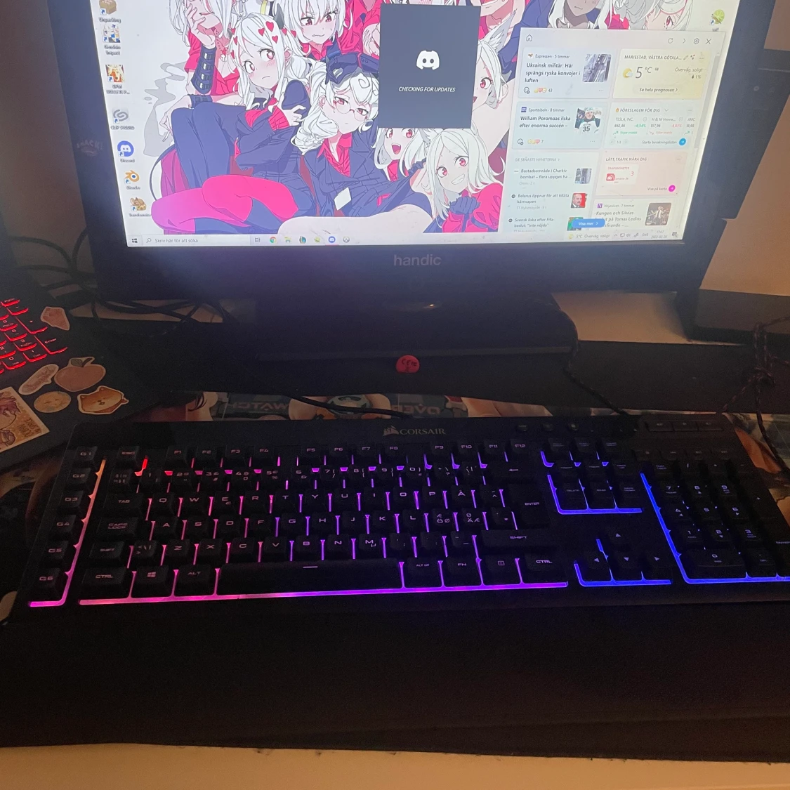 Regnbåge tangentbord Corsair Gaming K55