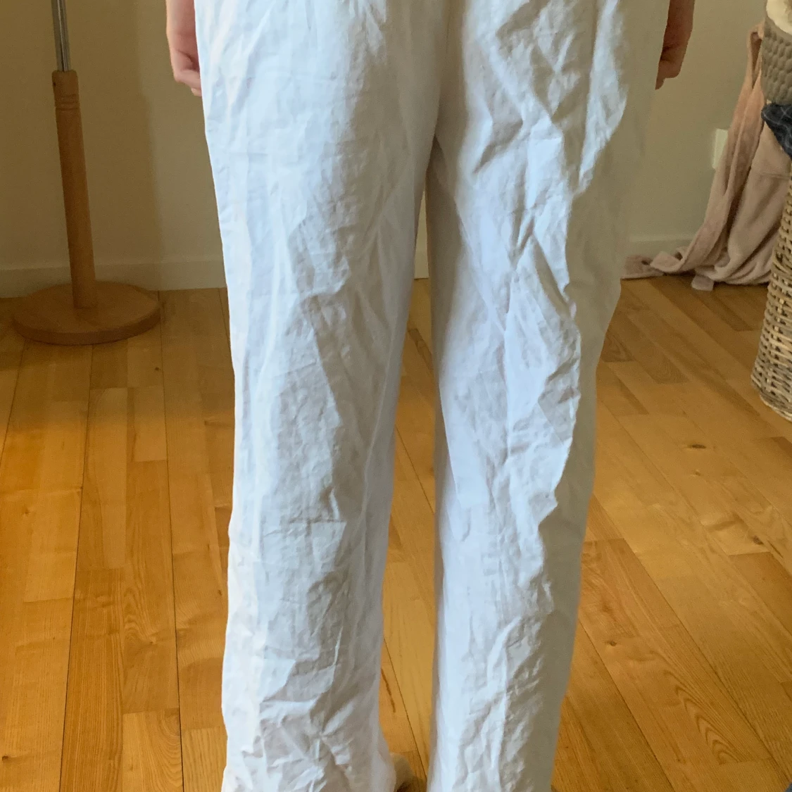 Lågmidjade linnebyxor - 90