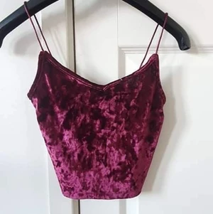 Vinröd sammetstopp - Vinröd sammetstopp storlek XS