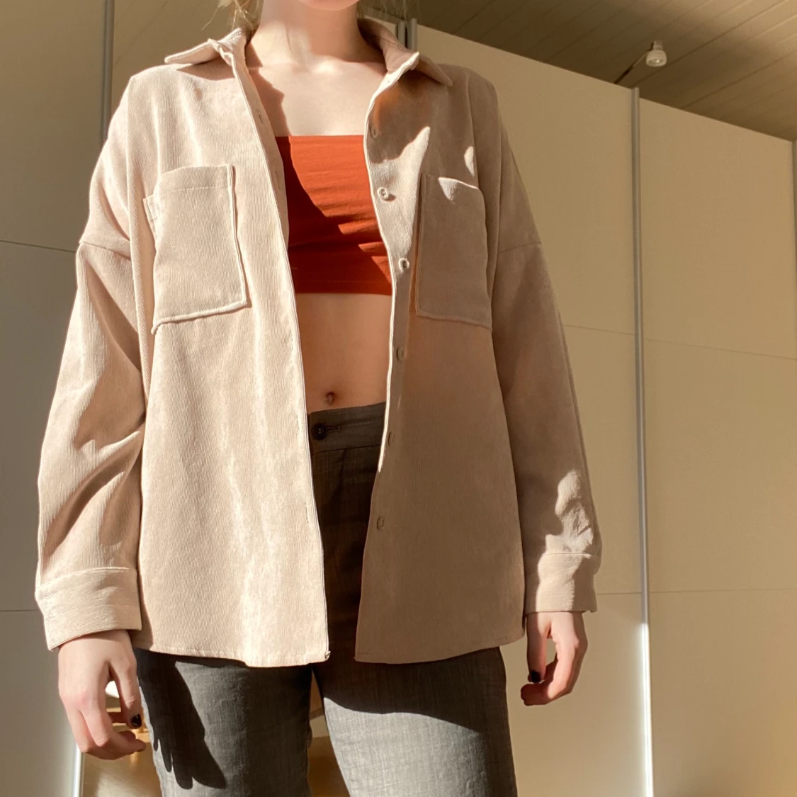 Oversize beige skjorta!  - 91