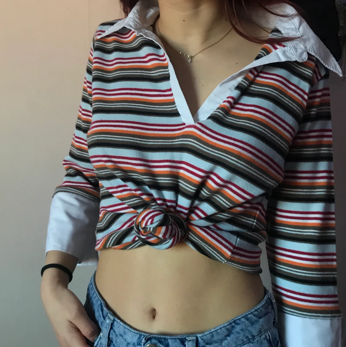 randig retro tröja/skjorta