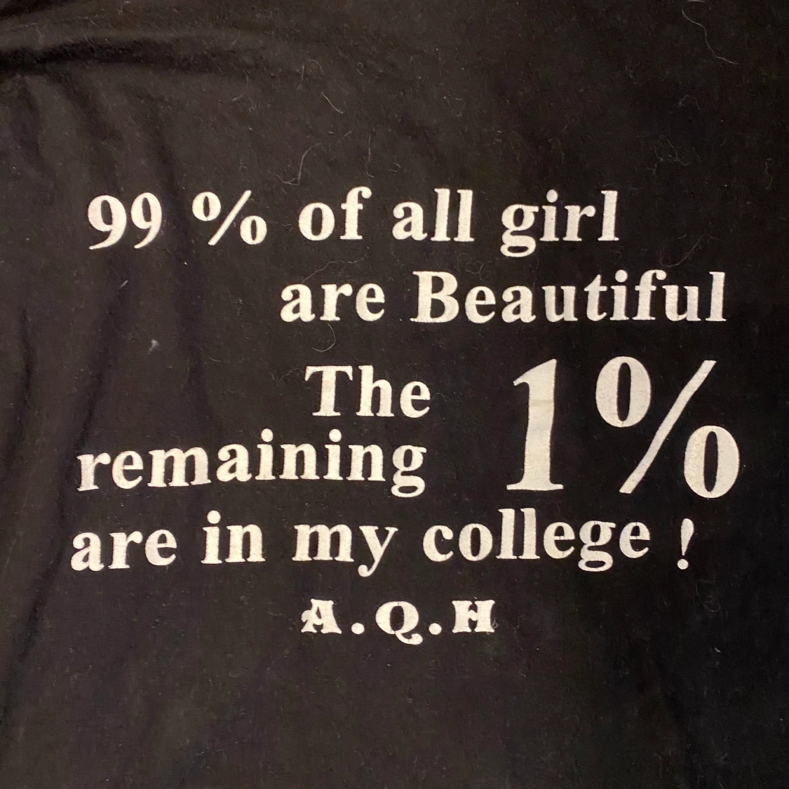 Svart sweatshirt med text - 90