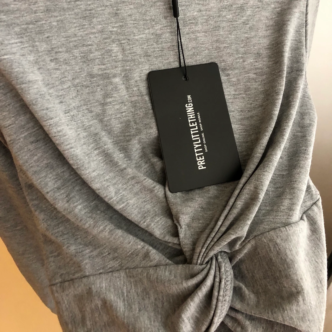 Grå långärmad croptop - 91