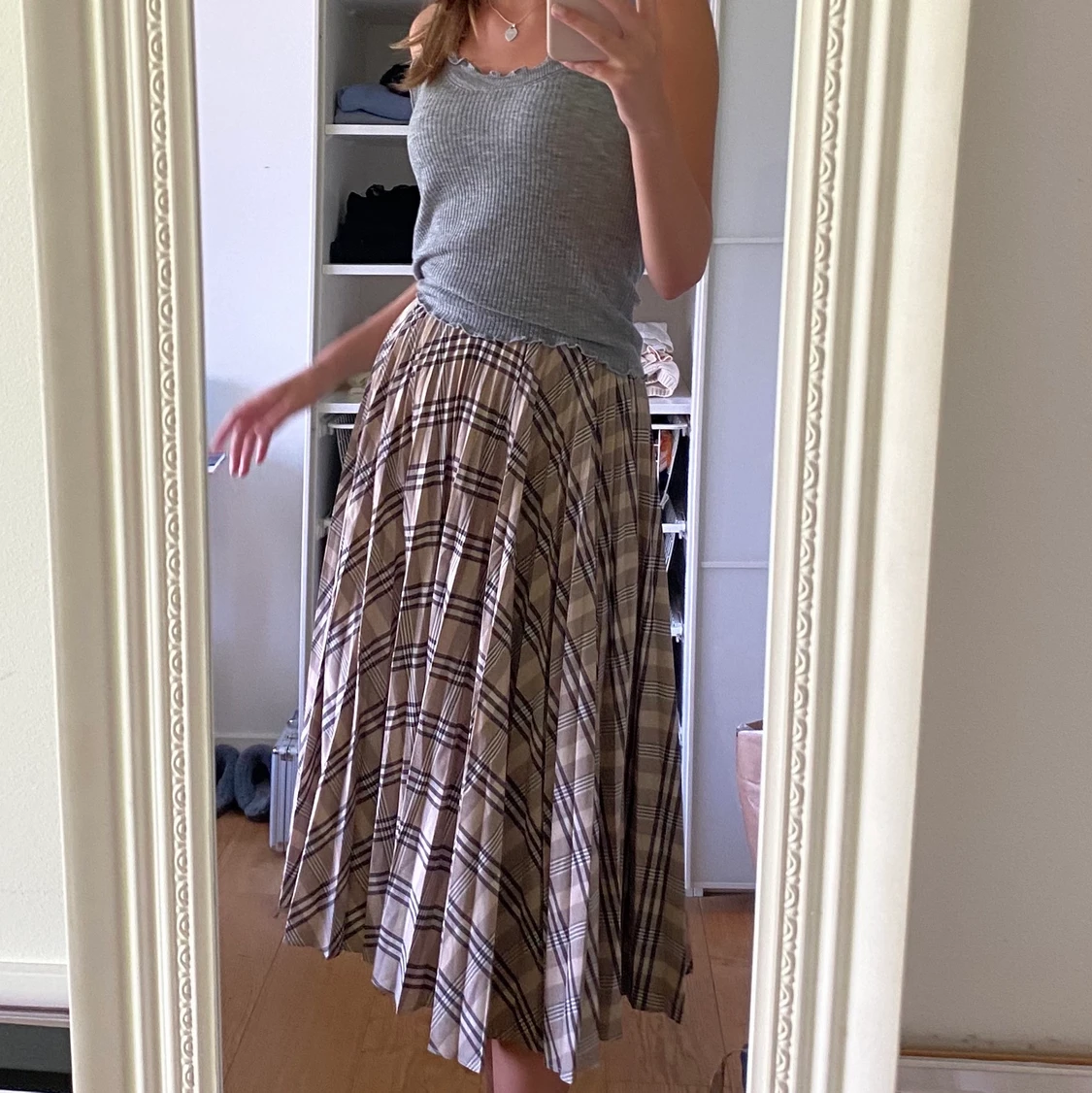 Plisserad rutig kjol - 90