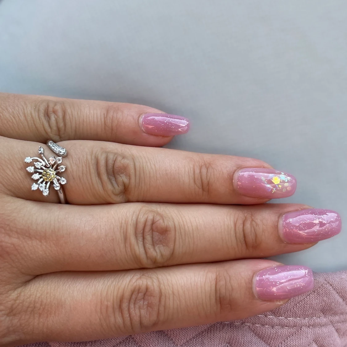 Maskrosring, Dandelion one size ring  - 90