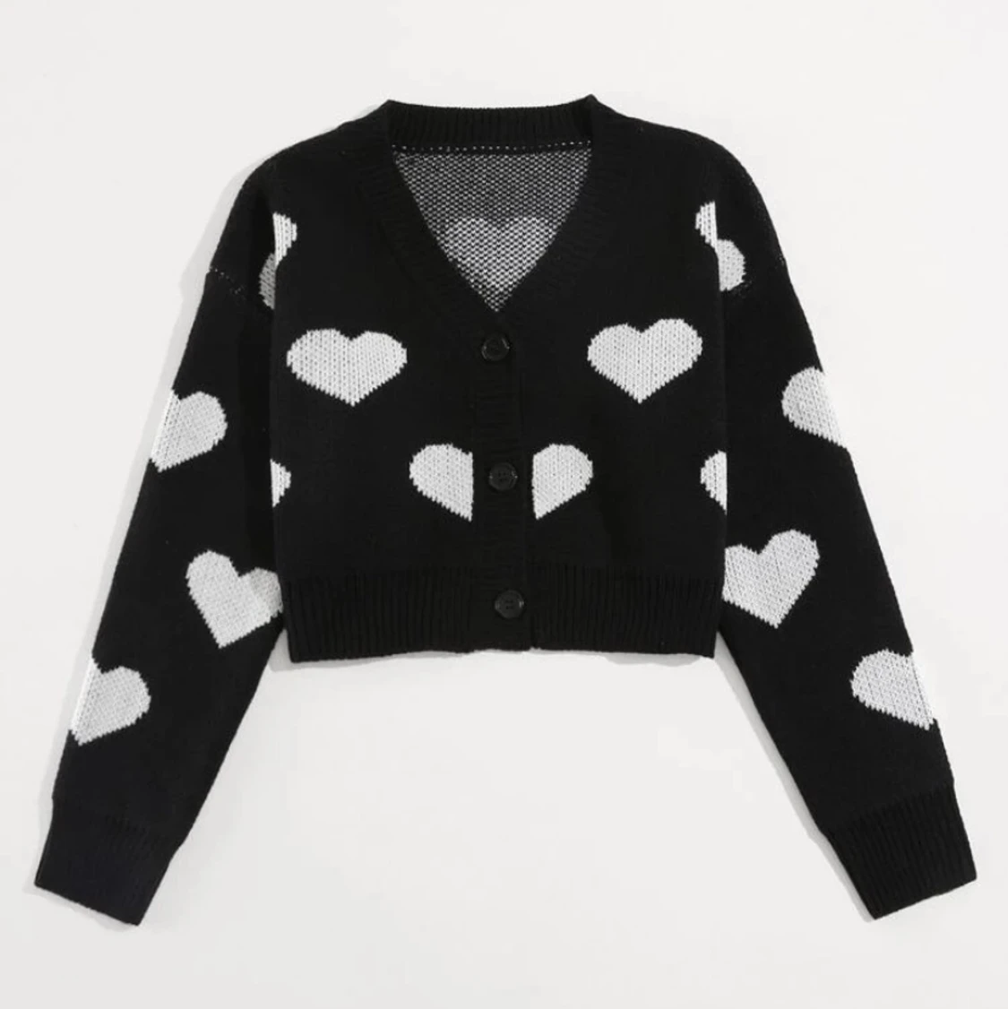 Söt svart/vit kofta