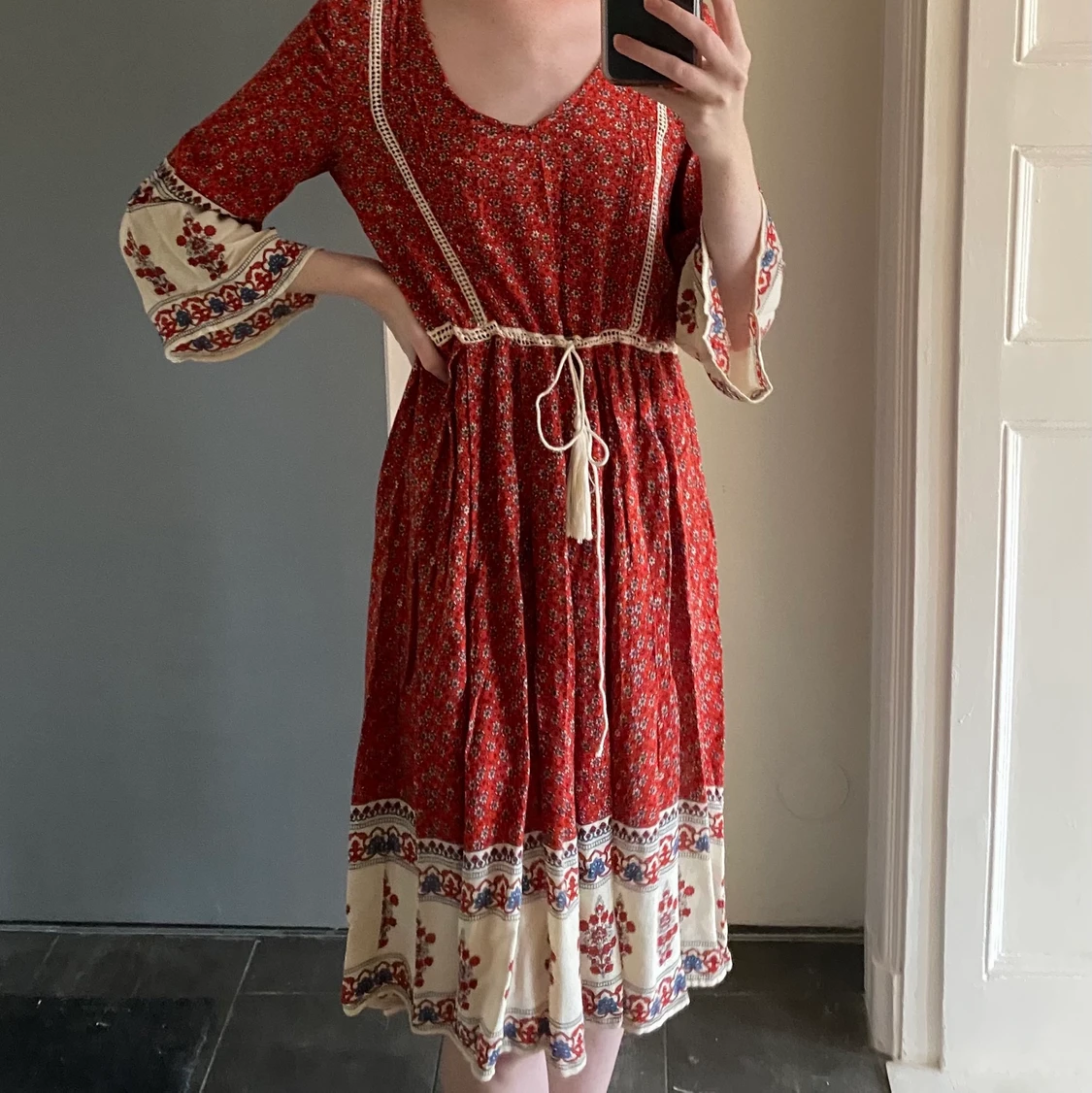Sommarklänning röd❤️ - 90