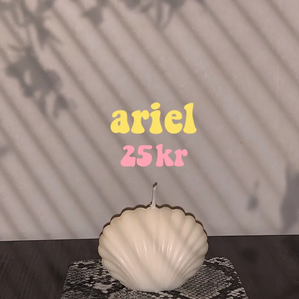 Nu vĂ€lkomnar vi vĂ„rt första ljus in till Plick!âš Just nu finns Ariel bara i vit fĂ€rg men det tillkommer snart fler fĂ€rger! Vi ska Ă€ven posta vilka dofter det finns! Vi finns Ă€ven pĂ„ Instagram!âšđ brinntid : ca 14min. Muu.