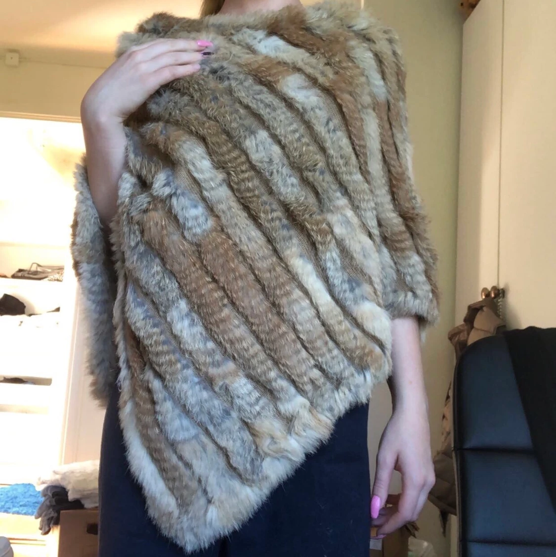 Päls poncho Hollies