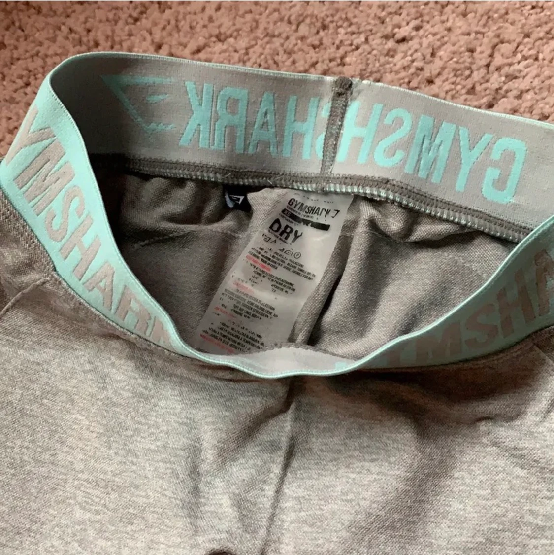 Gymshark tights grå turkos kortare model - 90