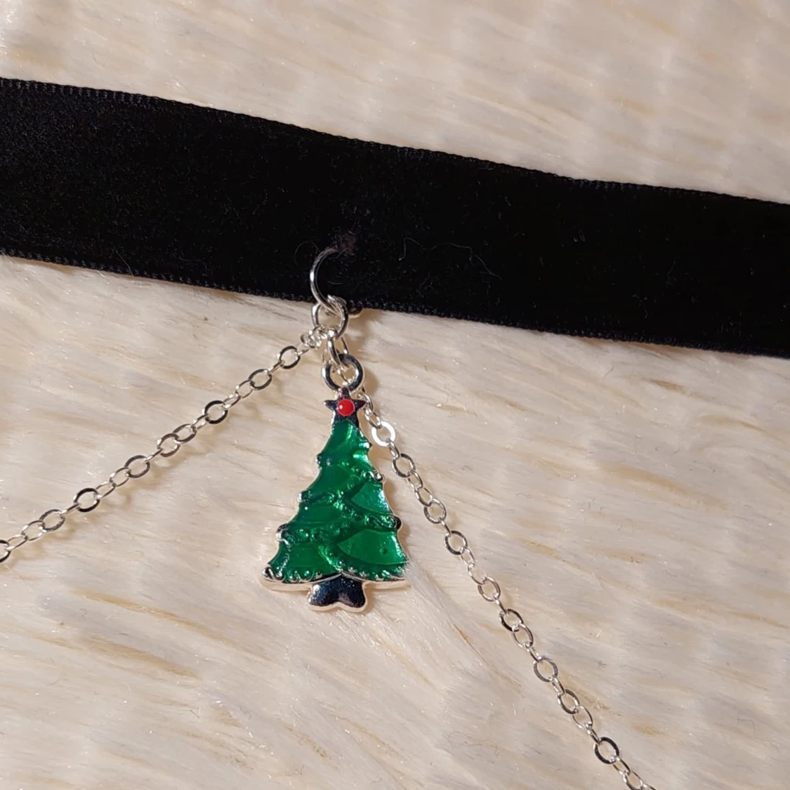 Julgran choker med chain  - 90