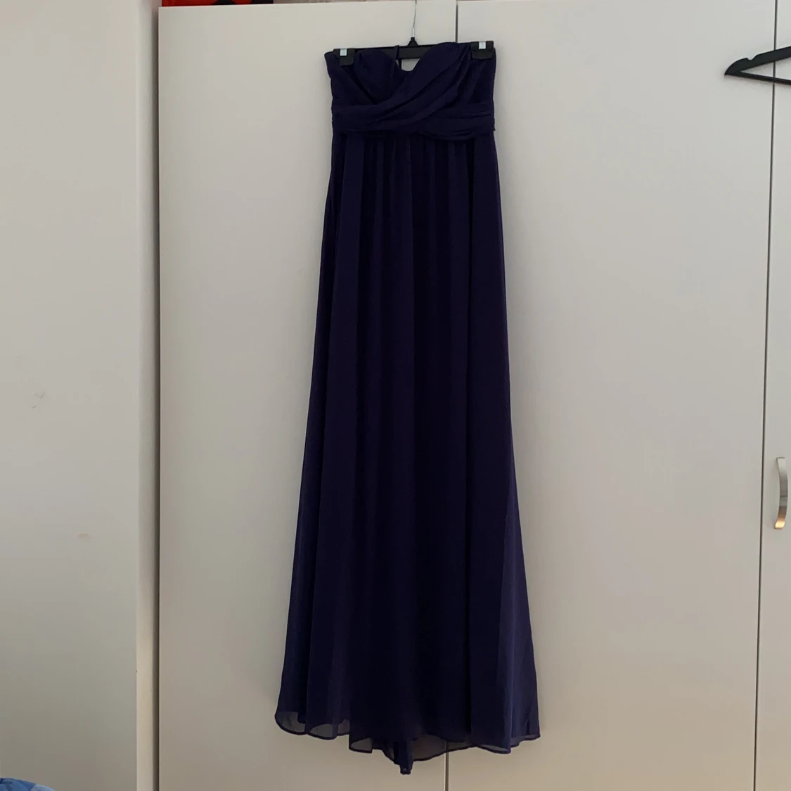 Mörkblå långklänning stl 38