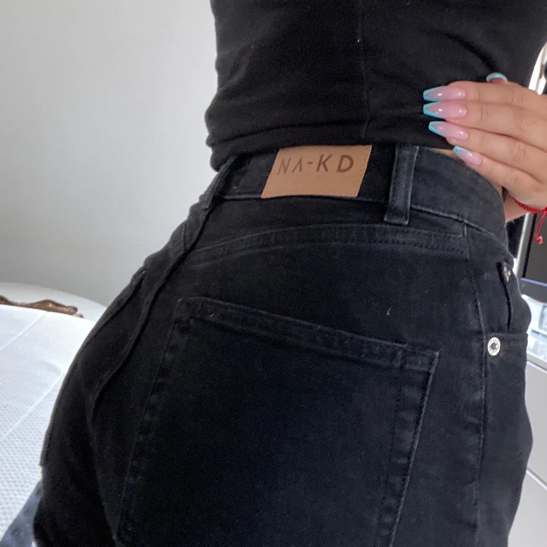 Mom jeans svarta - 91