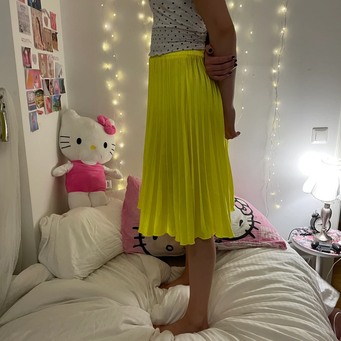 Gul Veckad Midikjol - 90