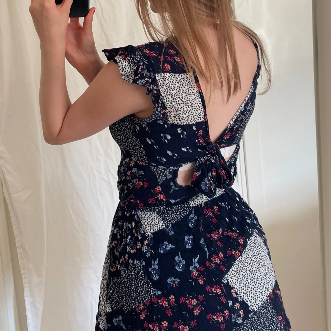 Blommigrutig Playsuit  - 90